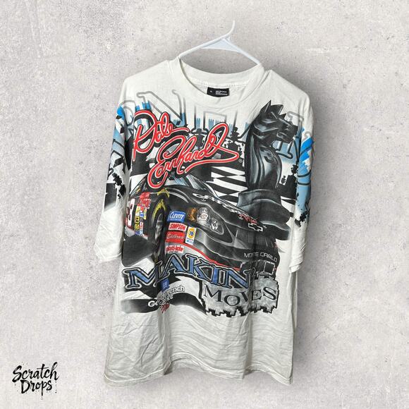 Vintage Chase Authentics AOP Dale Earnhardt Racing T-Shirt XL (26 x 31.5) NASCAR - Picture 1 of 6